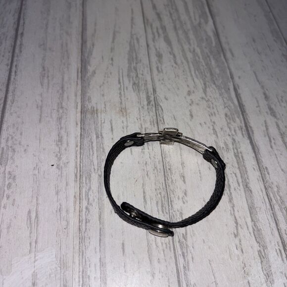 Layered Metal Cross Bracelet - Picture 2 of 5